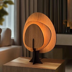 lampe de chevet décorative moderne en bois